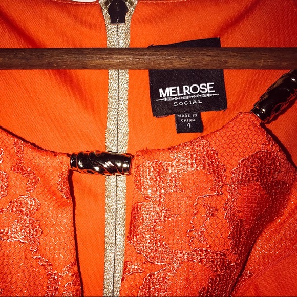 NWT Melrose Social Mandarin Dress gold accent - Picture 6 of 8